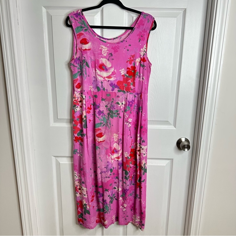 Jams World Pink Floral Midi Dress